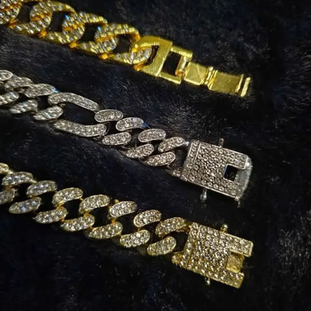 Plated Men's CZ fashion bracelets. Priced as each